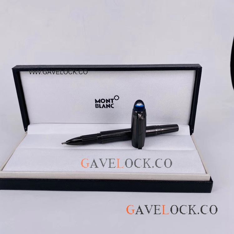 Montblanc Starwalker Blue Planet Rollerball Pen Blacksteel